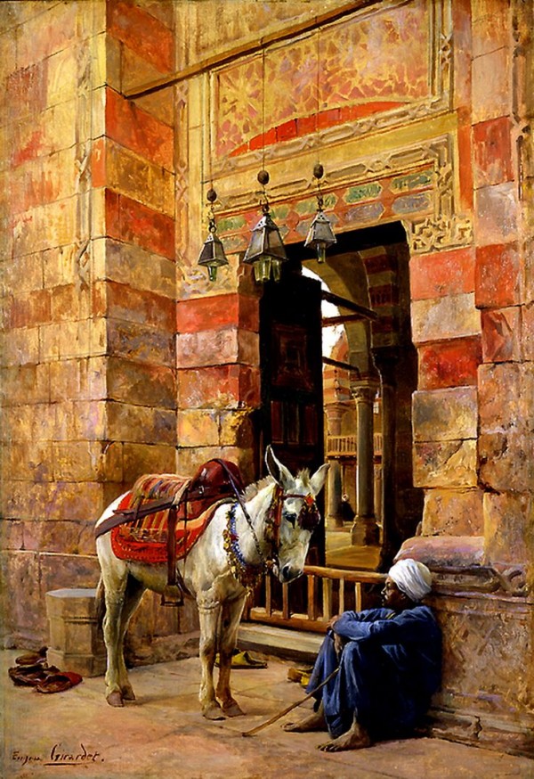 Outside the Mosque by Eugene Alexis Girardet